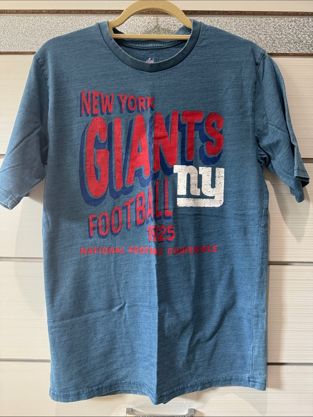 NFL Kids New York Giants Graphic Tee - Blue with Red & White